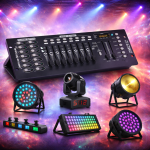DISCO 192 DMX512 fényvezérlő pult – programozható színpadi világítás kontroller 192 csatornás DMX vezérlő DJ-hez és színpadtechnikához (BBV)