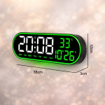 Digitális LED falióra GH8021 – nagy kijelzős, távirányítós elektronikus óra, modern design (BBD)