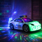 FlashCop interaktív rendőrautó – LED fényes, szirénás játék autó gyerekeknek, 18×9×7 cm (BBJ)