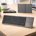 FoldKey összecsukható Bluetooth billentyűzet érintőpaddal – mini vezeték nélküli billentyűzet laptophoz, tablethez és mobilhoz (BBD)