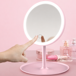 GlowBella Touch LED sminktükör – USB-s, akkumulátoros, érintésvezérelt kozmetikai tükör - KE20-999 (BBV)