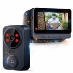 GuardBell WiFi videós kapucsengő monitorral – kétirányú kommunikáció, éjjellátó, IP65 kültéri okos csengő (BBV)