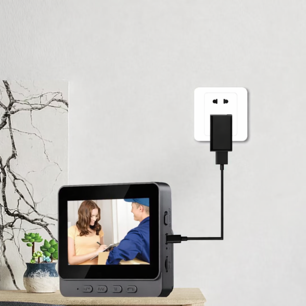 GuardBell WiFi videós kapucsengő monitorral – kétirányú kommunikáció, éjjellátó, IP65 kültéri okos csengő (BBV)