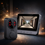 GuardBell WiFi videós kapucsengő monitorral – kétirányú kommunikáció, éjjellátó, IP65 kültéri okos csengő (BBV)