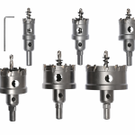 HA-0060 körkivágó fűrész készlet 22–65 mm – 6 db-os lyukfűrész szett fához és gipszkartonhoz (BBD)