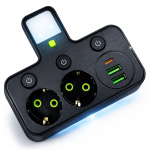 HG DUE-275 2500W univerzális konnektor átalakító – utazó hálózati adapter nemzetközi csatlakozókhoz (BBD)