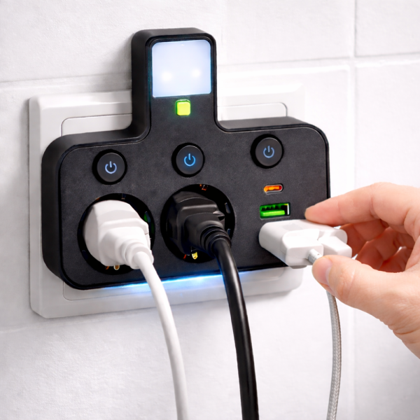HG DUE-275 2500W univerzális konnektor átalakító – utazó hálózati adapter nemzetközi csatlakozókhoz (BBD)
