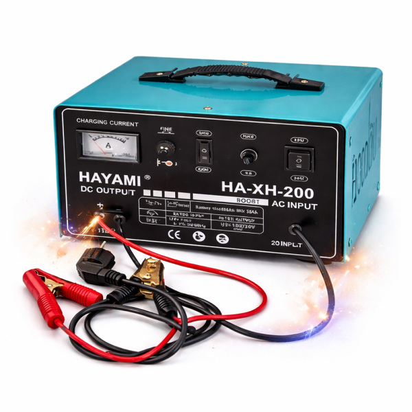 Hayami HA-XH-200 automata autó akkumulátortöltő – intelligens 12V/24V akkumulátor töltő digitális kijelzővel (BBV)