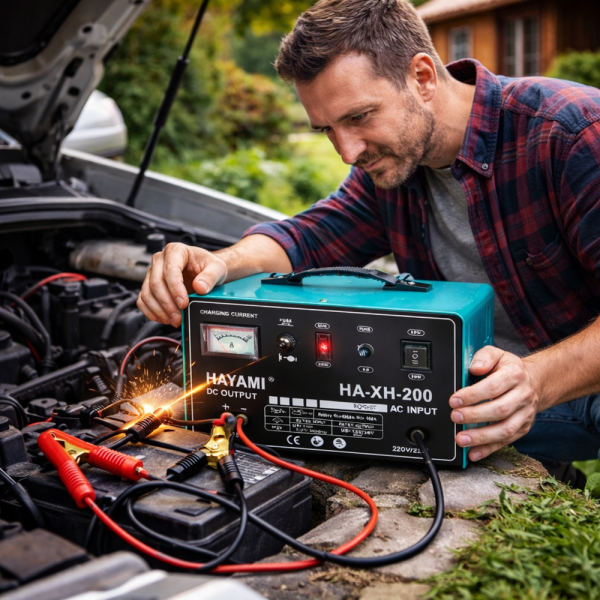 Hayami HA-XH-200 automata autó akkumulátortöltő – intelligens 12V/24V akkumulátor töltő digitális kijelzővel (BBV)