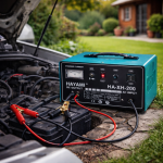 Hayami HA-XH-200 automata autó akkumulátortöltő – intelligens 12V/24V akkumulátor töltő digitális kijelzővel (BBV)