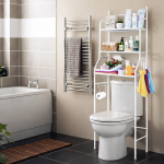 HomeNest fürdőszobai tároló állvány WC fölé – 3 polcos WC fölötti fürdőszobai polcrendszer (BBV)