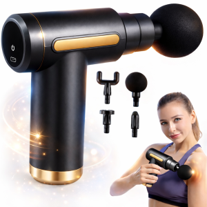 JY-511 LCD kijelzős masszázs pisztoly – izomlazító masszírozó készülék cserélhető fejekkel izomregeneráláshoz (BBV)(BBD)