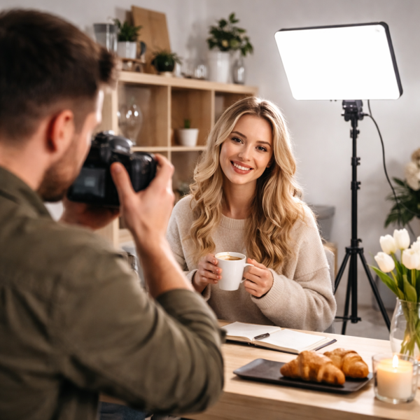 LumiStudio Pro PL-36 LED stúdiólámpa  – professzionális fotó/videó világítás, távirányítóval, 3 színhőmérséklet (BBD)