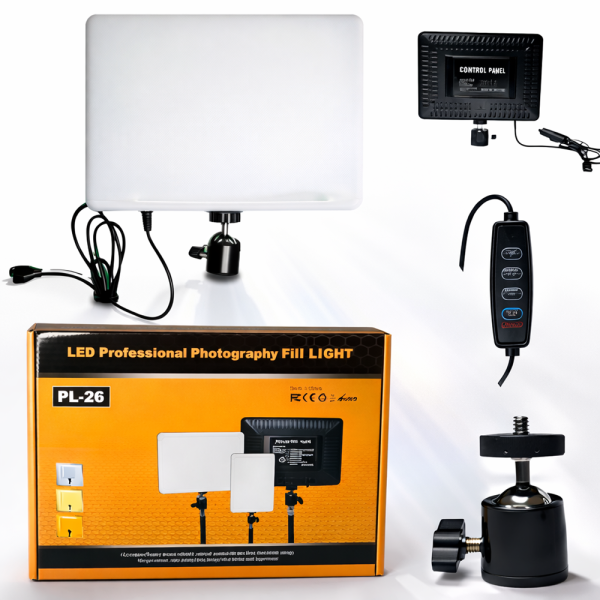 LumiStudio Pro PL-36 LED stúdiólámpa  – professzionális fotó/videó világítás, távirányítóval, 3 színhőmérséklet (BBD)