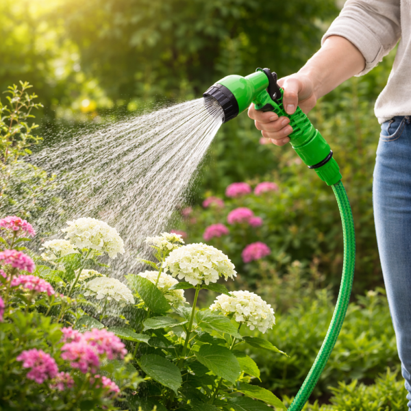 MAGIC HOSE KL25-114 kihúzható locsolótömlő 30 m – rugalmas kerti slag szórófejjel, csavarodásmentes öntözőtömlő (BBV)