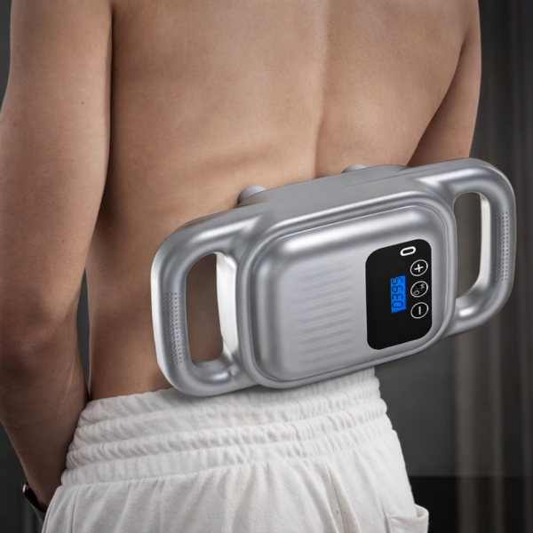 MDHL MD-8078 vibrációs masszírozó készülék – elektromos izommasszírozó 4 cserélhető fejjel izomlazításhoz (BBD)