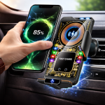 MagCharge Pro mágneses autós telefontartó gyorstöltéssel – vezeték nélküli töltő és univerzális mobil tartó adapterekkel (BBD)