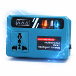 EnerVolt 120W Akkumulátoros Inverter 18–21V → 220V – 1 Csatlakozóval, USB Gyorstöltés, Kijelző (BBD)