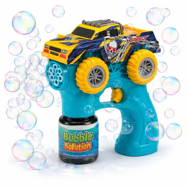 Monster truck buborékfújó pisztoly – elemes automata szappanbuborék játék gyerekeknek (BBJ)