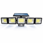 Nexolux napelemes LED fali lámpa – 5 fejes, 300 COB LED-es kültéri biztonsági lámpa mozgásérzékelővel (BBV)