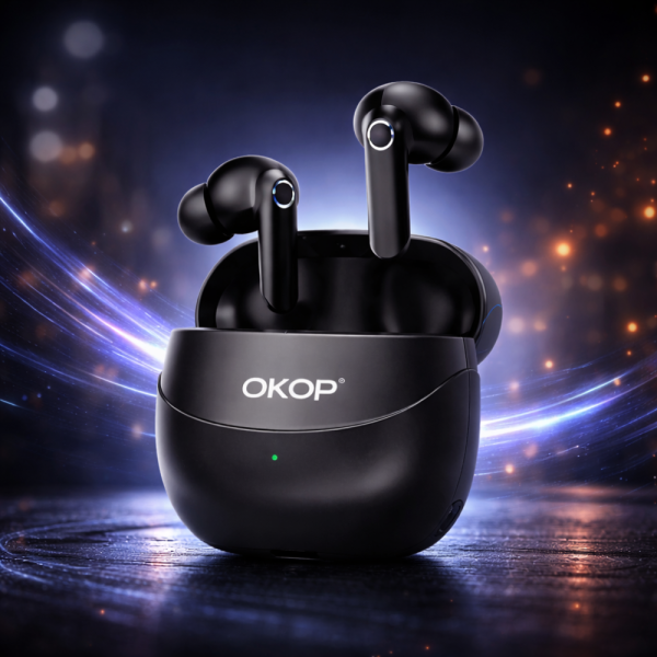 OKOP KP-209 True Wireless Bluetooth 5.4 fülhallgató – vezeték nélküli TWS headset töltőtokkal, stabil kapcsolat és dinamikus hangzás (BBD)
