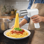 PastaMaster elektromos tésztakészítő – automata hordozható tésztanyomó gép 5 cserélhető tésztaformával (BBM)