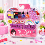 Pretty Girl gyerek smink szett – kozmetikai szépség készlet kislányoknak, játék smink (BBJ)