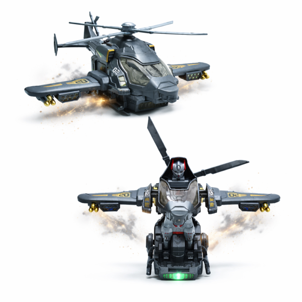 RoboChopper transformer helikopter – átalakuló robot játék LED fénnyel és hanggal (BBJ)