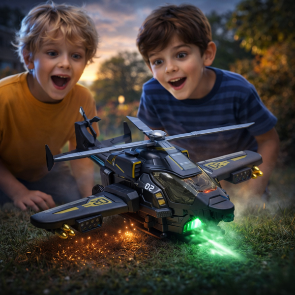 RoboChopper transformer helikopter – átalakuló robot játék LED fénnyel és hanggal (BBJ)