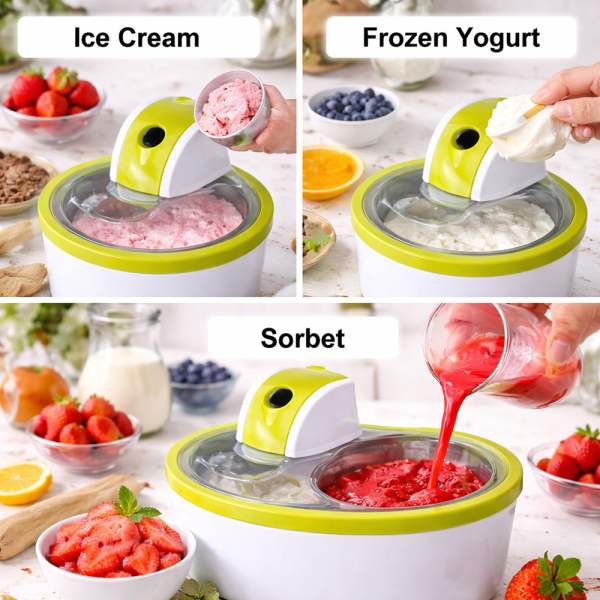 Royalty Line ICM-20101 fagylaltkészítő gép – elektromos jégkrém, sorbet és joghurt készítő házi fagylalthoz (BBV)