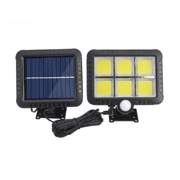 SL-F120 Kültéri COB LED napelemes fali lámpa, mozgásérzékelővel (BBL)