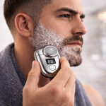 ShavePro Mini hordozható elektromos borotva LED kijelzővel – USB-C újratölthető, 15 pengés férfi borotva utazáshoz (BBL)
