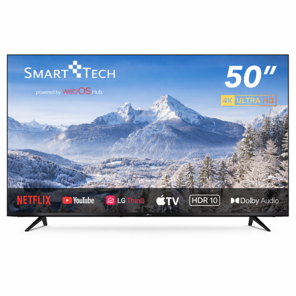 SmartTech 50UW02V 50” 4K Ultra HD Smart TV – WebOS, LED televízió, WiFi, 126 cm