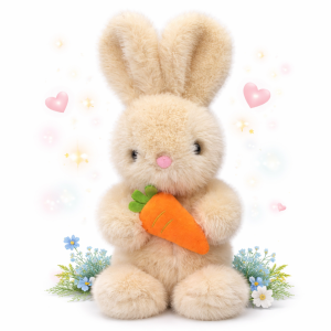 SnuggleBunny plüss nyuszi – puha és aranyos játék plüss gyerekeknek, alváshoz és játékhoz - 35 cm (BBJ)