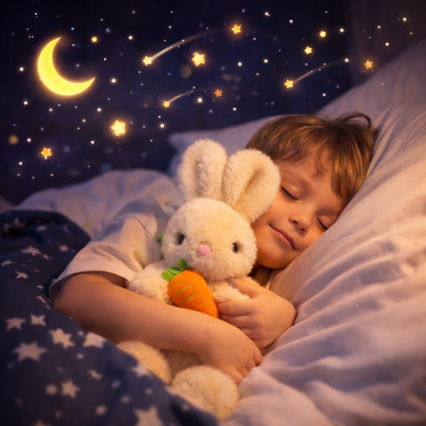 SnuggleBunny plüss nyuszi – puha és aranyos játék plüss gyerekeknek, alváshoz és játékhoz - 35 cm (BBJ)