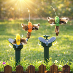 SolarBloom napelemes táncoló kolibri kerti dekoráció – mozgó napenergiás kerti dísz 40 cm (BBJ)