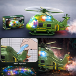 ThunderChop katonai helikopter – LED-es játék helikopter fényeffektusokkal, forgó rotorral gyerekeknek (BBJ)