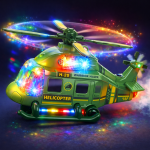 ThunderChop katonai helikopter – LED-es játék helikopter fényeffektusokkal, forgó rotorral gyerekeknek (BBJ)