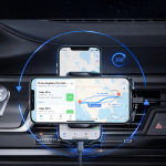 V57 autós vezeték nélküli telefontartó töltő – 15W gyors Qi töltés, infrás szenzoros tartó (BBD)