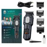 VGR V-900B Akkumulátoros hajnyíró és szakállvágó trimmer – professzionális, vezeték nélküli, precíziós vágás (BBD)