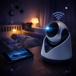 Veltrix okos babafigyelő és biztonsági kamera – WiFi-s HD vezeték nélküli mobilról vezérelhető megfigyelő kamera beltéri használatra (BBV)