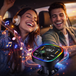 XHUA C6A autós Bluetooth FM transzmitter és MP3 lejátszó – USB gyorstöltő, kihangosító, LED kijelző (BBV)