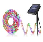 Távirányítással vezérelhető, időzíthető, napelemes, kültéri RGB LED szalag - 5M (BBV) (BBD)