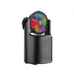ZQS-1440 Bluetooth hangszóró 1500mAh akkumulátorral és RBG fényekkel a nyári bulikhoz - 2in1 hangszóró és mini ventilátor (BBV)