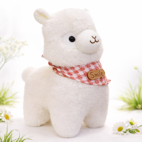 Alpacasso fehér plüss alpaka – puha, ölelhető alpaka játék gyerekeknek és ajándéknak (BBJ)
