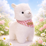 Alpacasso fehér plüss alpaka – puha, ölelhető alpaka játék gyerekeknek és ajándéknak (BBJ)