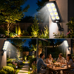 EcoLight JX-200 napelemes fali lámpa – COB LED, mozgásérzékelő, vízálló kültéri kivitel (BBD)