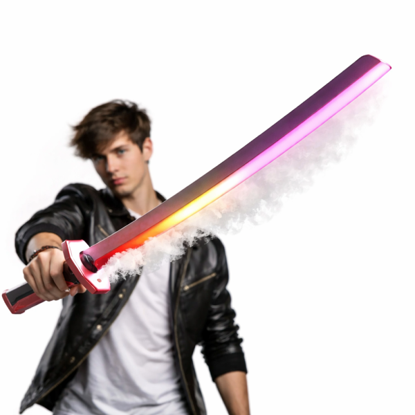 Flint Battle Blade LED katana kard – füst- és szikraeffektes világító játék kard, hanghatással (BBJ)
