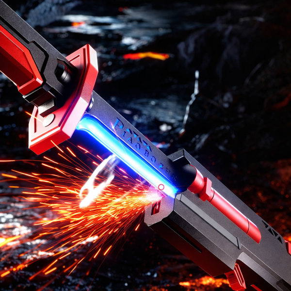 Flint Battle Blade LED katana kard – füst- és szikraeffektes világító játék kard, hanghatással (BBJ)