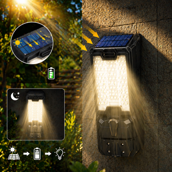 Hayami KL25-294 300W napelemes LED utcai lámpa – távirányítós kültéri reflektor IP65 vízálló kivitelben (BBV)